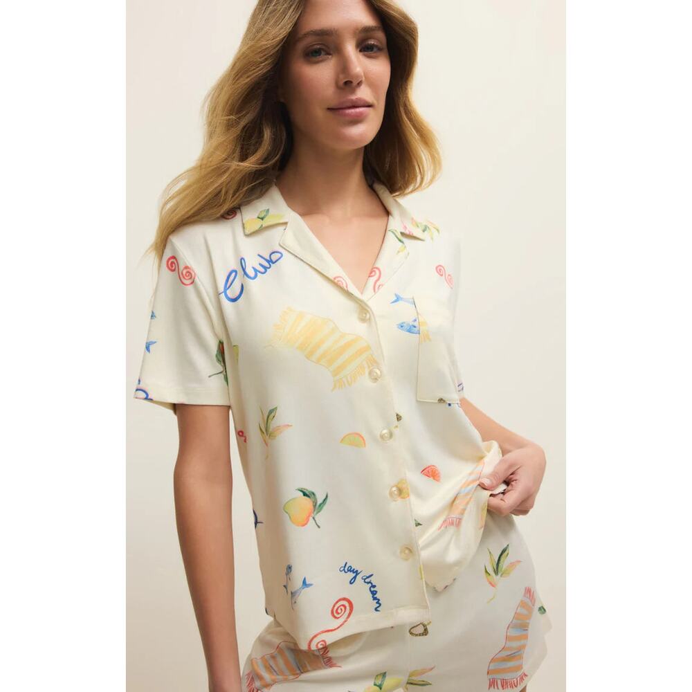 Z Supply Beach Days PJ Top - Vanilla Ice NWT SIZE XS S M
